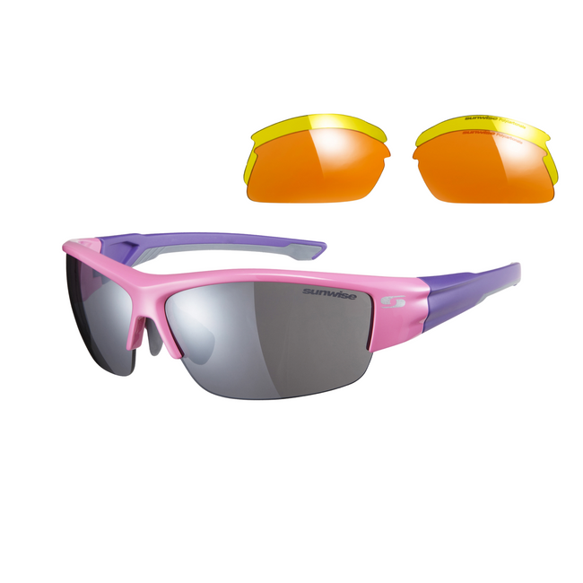 Lunettes de soleil de sport Evenlode avec verres interchangeables - Rose